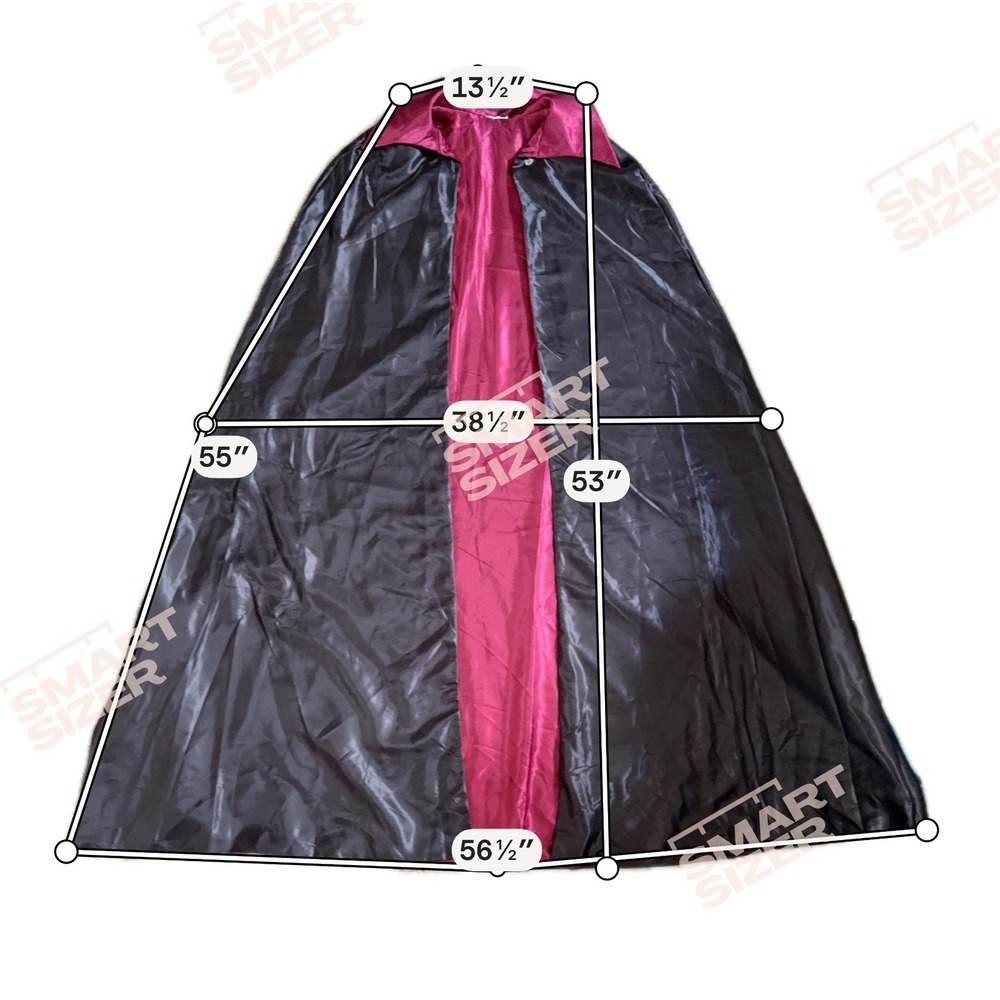 InCharacter Costumes Vampire Cape and Vest Set Black Burgundy Damask Mens XL - Picture 3 of 11